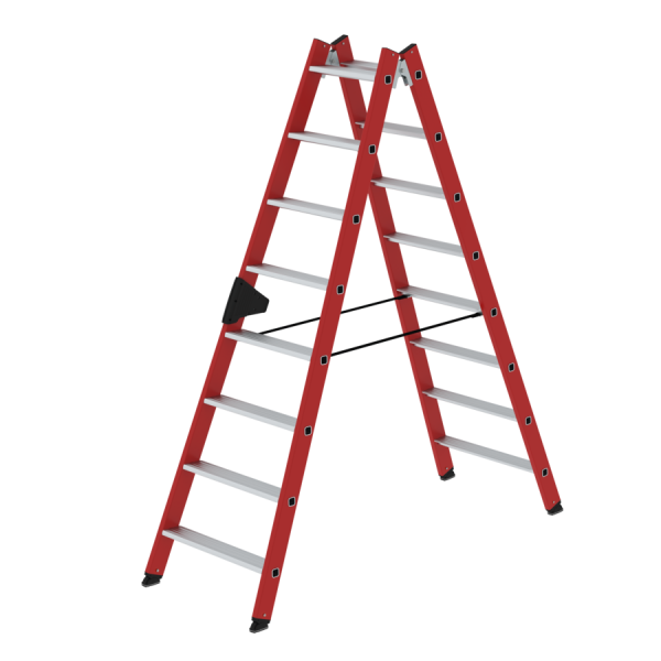 Kunststoff-Stufen-Stehleiter, 2x6 Sprossen, Länge 1,60 m